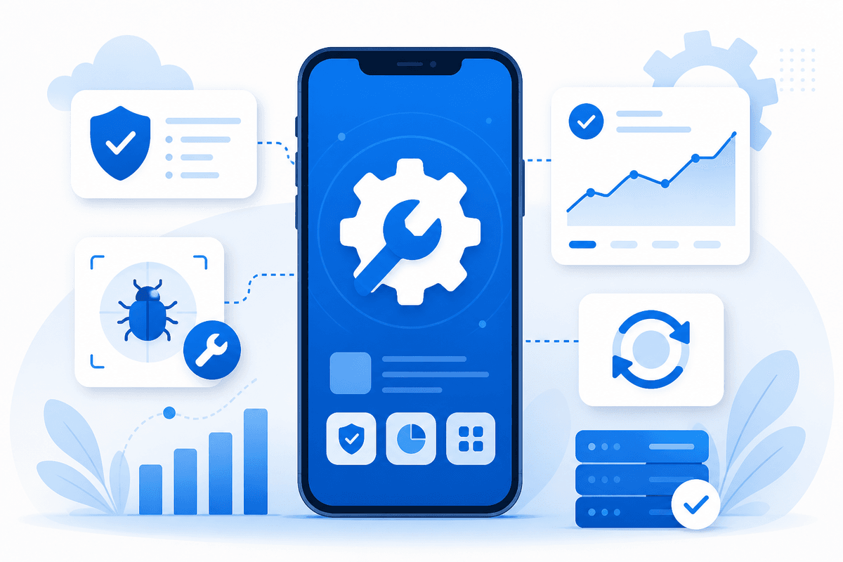 Comprehensive app maintenance services — updates, security, monitoring, and bug fixes
