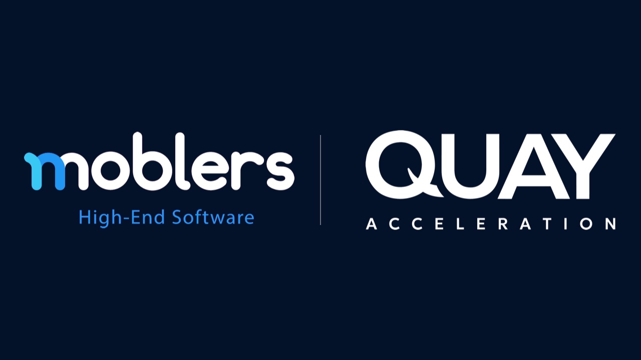 הלוגו של moblers לצד הלוגו של QUAY Acceleration