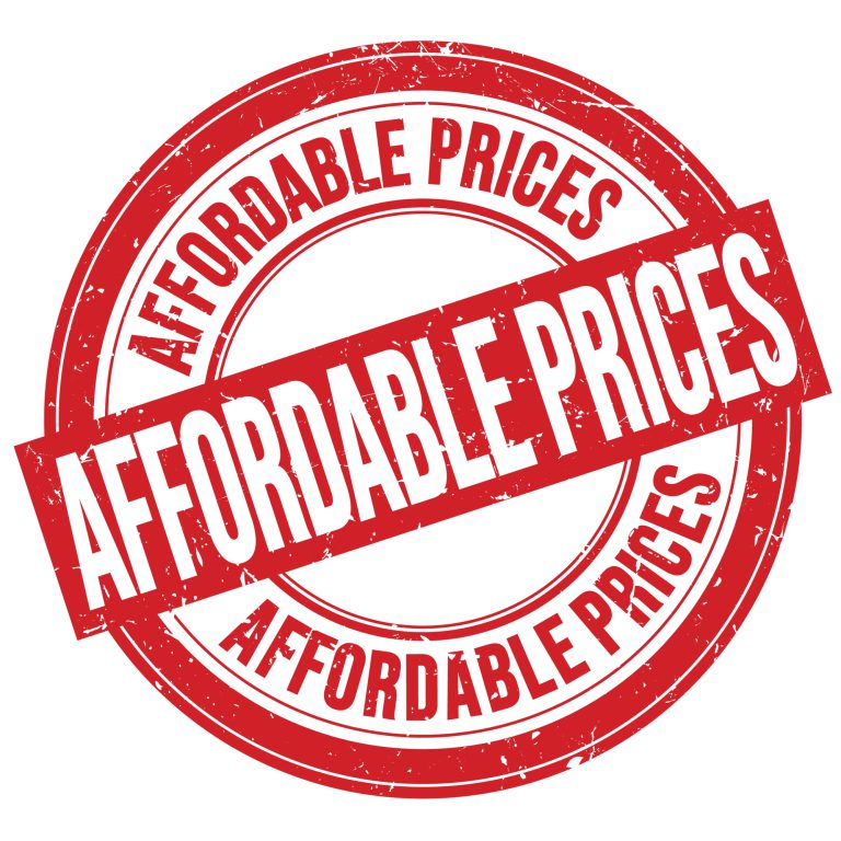 AFFORDABLE PRICES text written on red round stamp sign