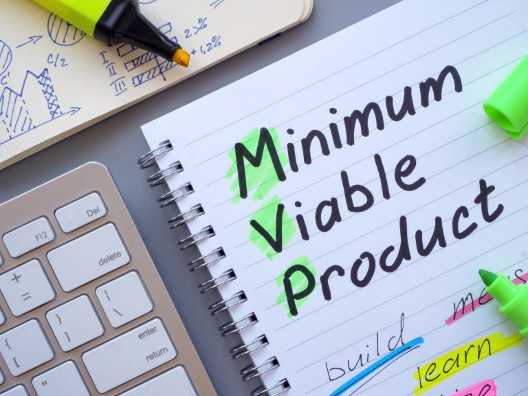 MVP Minimum viable product and marks on the page